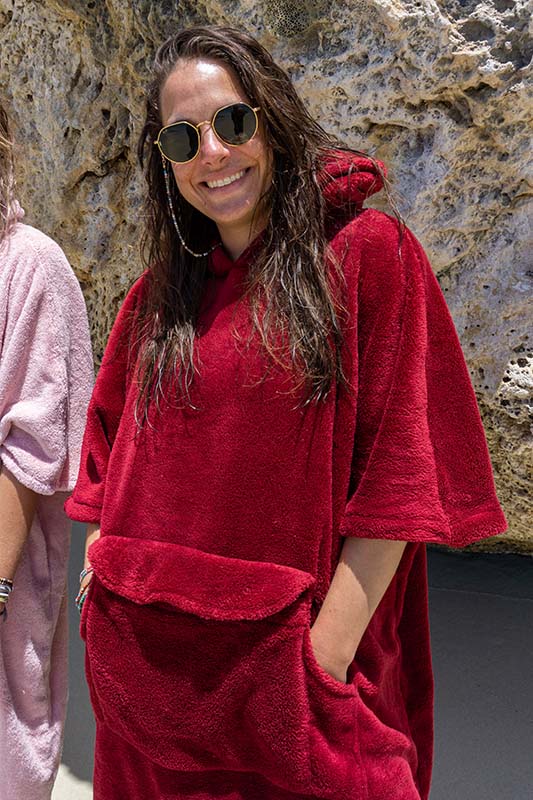 Towel poncho - Red 1