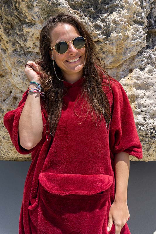 Towel poncho - Red 2