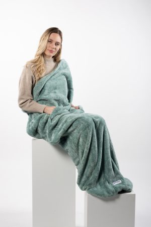 Fleece deken mint